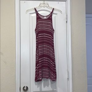 Maroon and white sundress